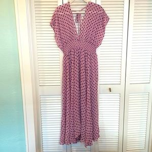 Kate Spade sheer pink polka dot cover up